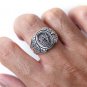 925 Sterling Silver Freemason Masonic Mason Freemasonry Compass Signet Ring