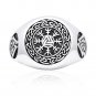 925 Sterling Silver Valknut Viking Helm Of Awe Aegishjalmur Celtic Infinity Knots Ring