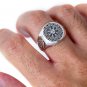 925 Sterling Silver Valknut Viking Helm Of Awe Aegishjalmur Celtic Infinity Knots Ring