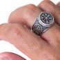 925 Sterling Silver Viking Vegvisir Runes Futhark Legendary Handcrafted Ring