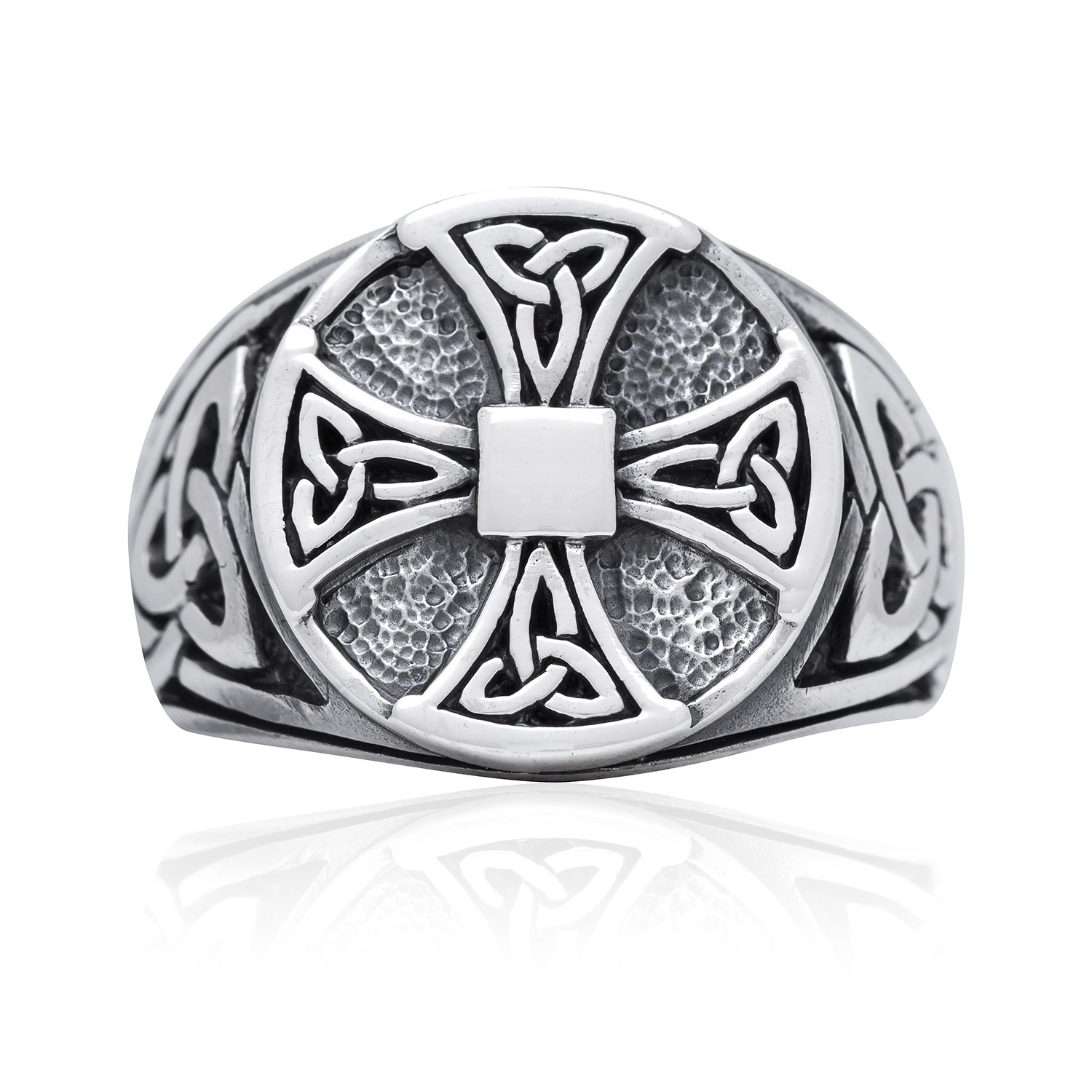 925 Sterling Silver Celtic Irish Knot Knights Templar Iron Cross