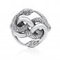 925 Sterling Silver Ouroboros Uroboros Serpent Snake Infinity Eating Tail Ring