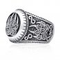 925 Sterling Silver Viking Print Bear Paw Claw Slavic Warding Veles Signet Ring