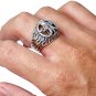 Sterling Silver Sigil of Baphomet Pentagram Horned Sabbatic Goat of Mendes Ram Satan Occult Ring