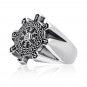 925 Sterling Silver Valknut Aegishjalmur Warrior Helm of Awe Viking Runes Futhark Celtic Knots Ring