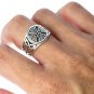 925 Sterling Silver Celtic Irish Knot Knights Templar Canterbury Cross Band Ring