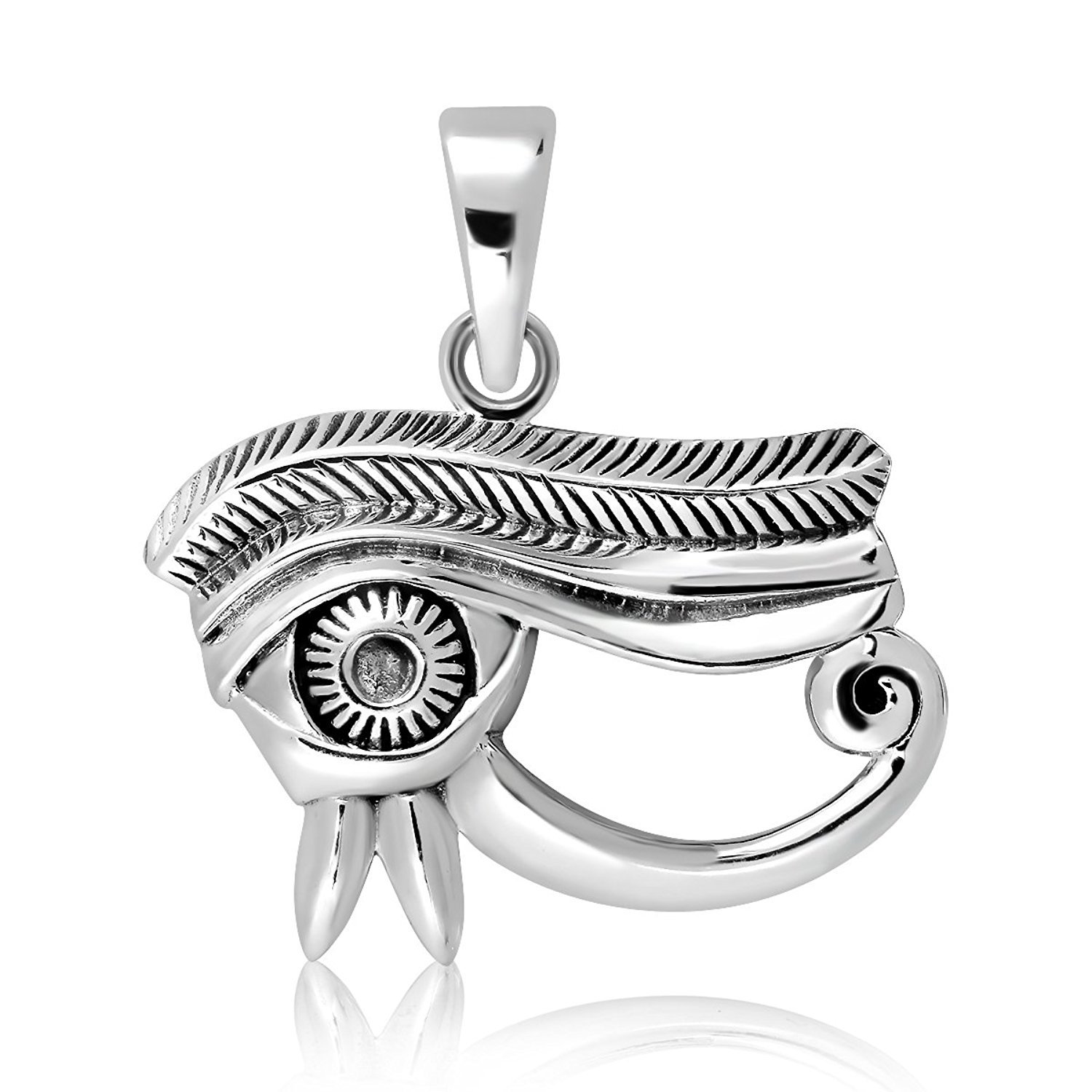 925 Sterling Silver Egyptian Eye Of Horus Udjat Protection Amulet Pendant