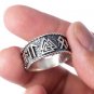 925 Sterling Silver Viking Valknut Runes Norse Futhark Legendary Band Ring