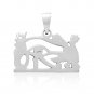 925 Sterling Silver Egyptian Eye of God Horus Protection Amulet Pendant