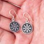 925 Sterling Silver Viking Helm of Awe Aegishjalmur Dangle Earrings Set