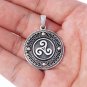 925 Sterling Silver Celtic Triskele Triskelion Viking Pagan Amulet Pendant