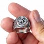 925 Sterling Silver Viking Triskelion Celtic Pagan Handcrafted Ring