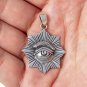 925 Sterling Silver All-Seeing Egyptian Eye of Horus Protection Ancient Amulet Pendant