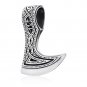 925 Sterling Silver Viking Slavic Perun Axe Double Sided Legendary Amulet Pendant
