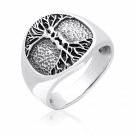 925 Sterling Silver Nude Lovers Embracing Celtic Tree of Life Handcrafted Ring
