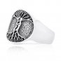 925 Sterling Silver Nude Lovers Embracing Celtic Tree of Life Handcrafted Ring