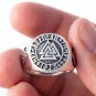 925 Sterling Silver Valknut Icelandic Scandinavian Odin Viking Norse Runes Runic Ring