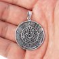 925 Sterling Silver Tetragrammaton Ceremonial Magic Seal of Solomon Pendant
