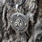 925 Sterling Silver Celtic Triskele Triskelion Viking Pagan Amulet Pendant