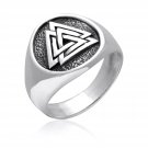 925 Sterling Silver Valknut Icelandic Scandinavian Odin Viking Norse Ring