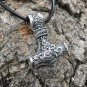 925 Sterling Silver Viking Knotwork Thor Hammer Mjolnir Legendary Pendant