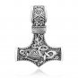 925 Sterling Silver Viking Knotwork Thor Hammer Mjolnir Legendary Pendant