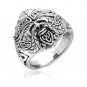 925 Sterling Silver Green Man Forest Greenman Celtic Motif Pagan Wicca Jewelry Ring