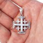 925 Sterling Silver Handcrafted Jerusalem Crusaders Cross Antique Charm Pendant