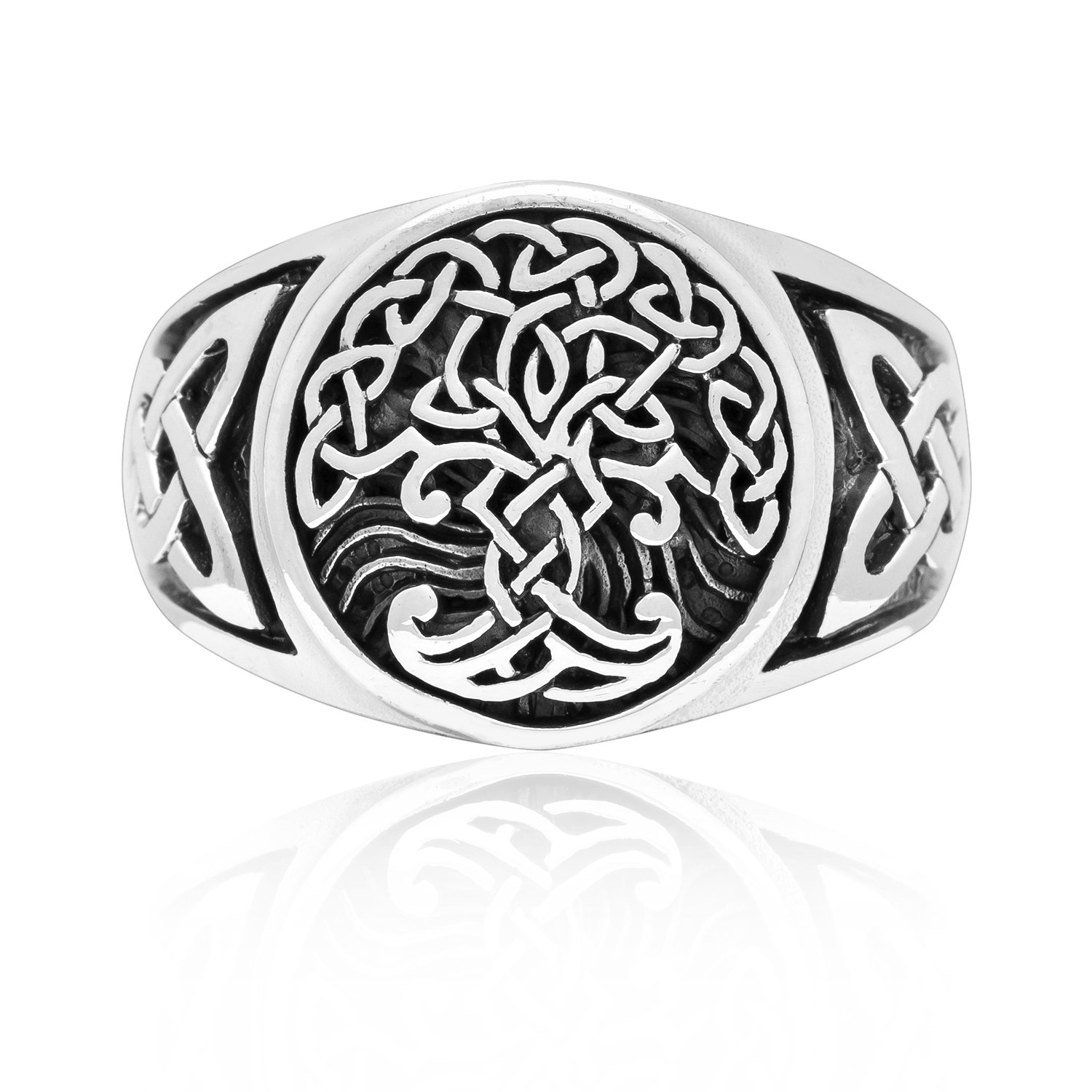 925 Sterling Silver Viking Tree Of Life Yggdrasil Celtic Knotwork Pagan