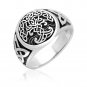 925 Sterling Silver Viking Tree of Life Yggdrasil Celtic Knotwork Pagan Jewelry Ring