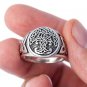 925 Sterling Silver Viking Tree of Life Yggdrasil Celtic Knotwork Pagan Jewelry Ring