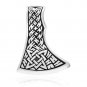 925 Sterling Silver Viking Slavic Knotwork Perun Axe Double Sided Amulet Pendant