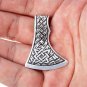 925 Sterling Silver Viking Slavic Knotwork Perun Axe Double Sided Amulet Pendant