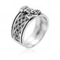925 Sterling Silver Thor Hammer Band Ring With Celtic Infinity Knots
