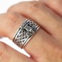 925 Sterling Silver Thor Hammer Band Ring With Celtic Infinity Knots