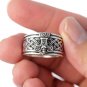 925 Sterling Silver Thor Hammer Band Ring With Celtic Infinity Knots