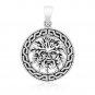 925 Sterling Silver Green Man Forest Greenman Celtic Motif Pagan Wicca Jewelry Pendant