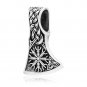 925 Sterling Silver Viking Helm of Awe Aegishjalmur Knotwork Perun Axe Double Sided Amulet Pendant