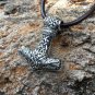 925 Sterling Silver Viking Knotwork Mjolnir Legendary Amulet with Jormungand Motif