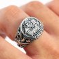 925 Sterling Silver Viking Drakkar Ship Norse Monster Octopus Signet Ring