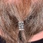 925 Sterling Silver Viking Beard Hair Bead Dreadlocks With Runes And Celtic Triskelion
