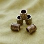 Bronze Viking Beard Hair Bead Dreadlocks With Valknut And Celtic Ornament