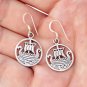 925 Sterling Silver Viking Pirate Boat Ship Longboat Norse Dangle Earrings Set