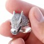 925 Sterling Silver Viking Wolf Fenrir Head Norse Pagan Ring
