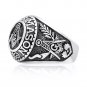 925 Sterling Silver Freemason Masonic Master Mason Compass Ring