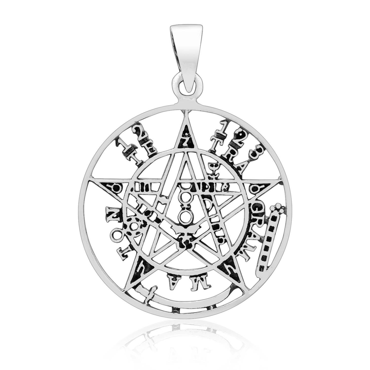 925 Sterling Silver Tetragrammaton Ceremonial Magic Seal of Solomon ...