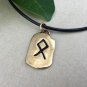 Handcrafted Bronze Viking Runic Odal Othala Futhark Letter Antique Finish Pendant