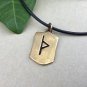 Handcrafted Bronze Viking Runic Thurs Thurisaz Futhark Letter Antique Finish Pendant