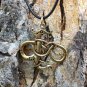 Handcrafted Bronze Viking Dragon Jormungand Urnes Style Large Amulet Pendant
