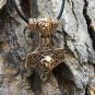 Handcrafted Bronze Viking Wolf Thor Hammer Mjölnir Mjolnir Large Amulet Pendant